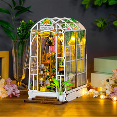 弘達diy小屋花園家3d手作り建築模型クロスボーダー玩具プレゼント卸売り
