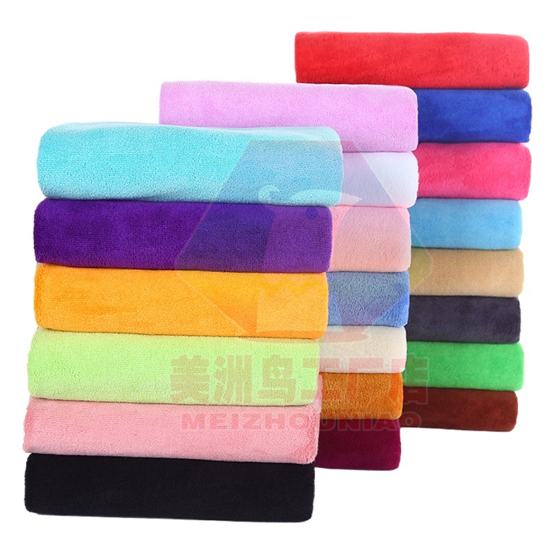 Fábrica al por mayor de color sólido Toalla de baño Toalla de cara toalla multi-tamaño toalla suave absorbente Toalla de coche Toalla de baño