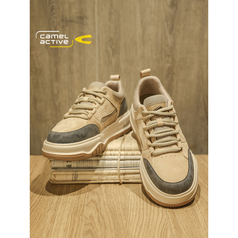 骆驼动感男鞋2025新款男款秋冬系带防滑软底男士潮流百搭休闲板鞋