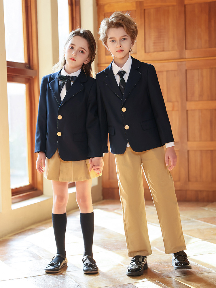 Ropa de jardín de infantes, trajes para niños y niñas, uniformes de clase, uniformes de escuela primaria, trajes de primavera y otoño, trajes de otoño e invierno de estilo universitario británico