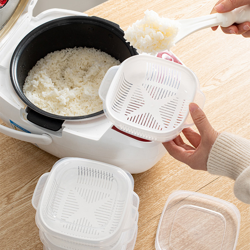 サラリーマン弁当箱、玄米、冷凍果物・野菜、冷蔵包装箱、電子レンジ蒸し箱、玉ねぎ・ニンニク保存箱|undefined