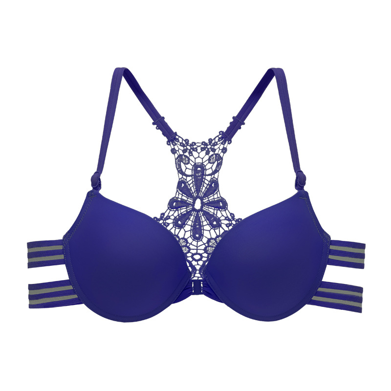 Shantou ropa interior comercio exterior spot frontal hebilla belleza de espalda sujetador sexy reuniendo brillante sin marcas de verano de espalda abierta sujetador pequeño