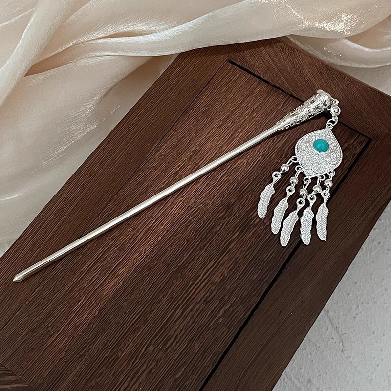 Nuevo estilo chino flange flores alfileres de cabello de alta calidad mujer cabeza trasera alfileres de cabello chino cheongsamos alfileres de cabello tocado