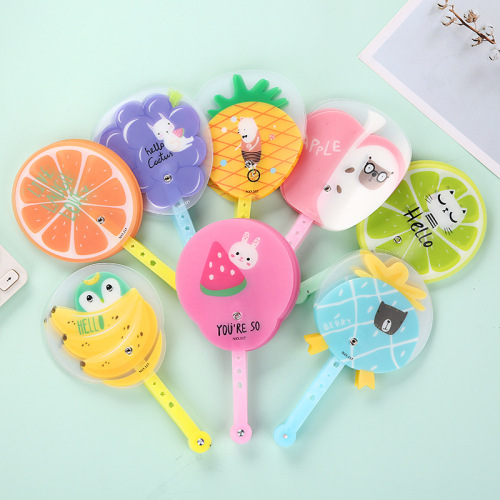 Factory direct selling fruit fan wholesale summer cartoon fruit folding fan children primary school students reward small gifts