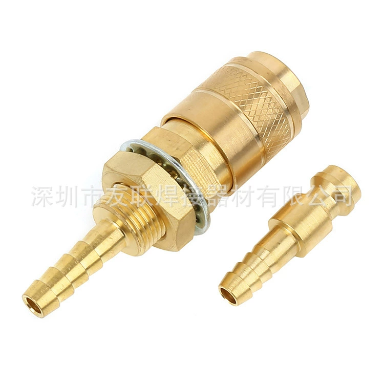 Сварочный аппарат M6 водяной быстроразъемный штекер Золотой водяной охлаждающий сварочный пистолет охлаждающий резервуар для воды соединение оборудования для водяного охлаждения 6 мм шаг в специальный источник