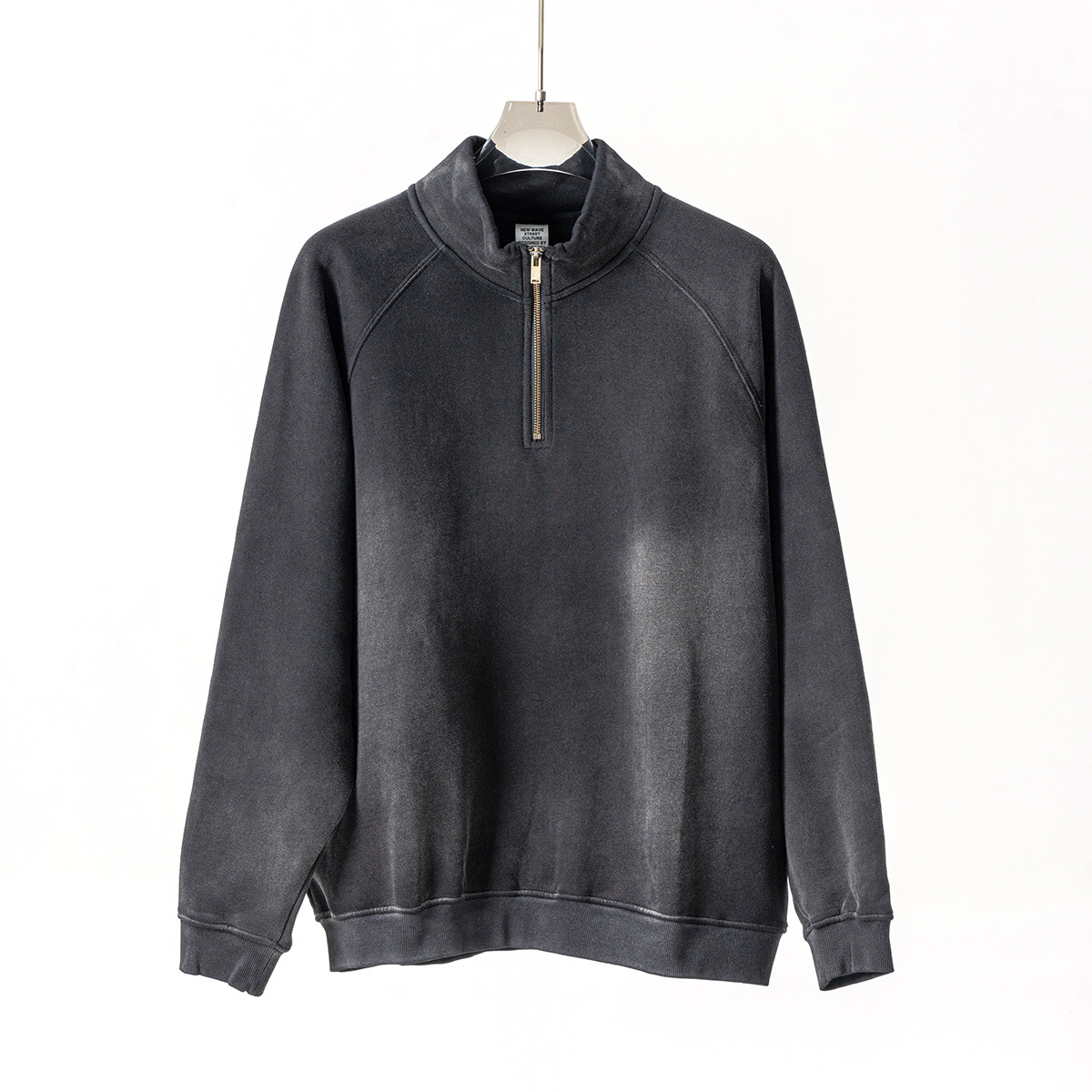 Men's Sweatshirt Half Zip Raglan Sleeve Oversize Sweater Jacket_voghion.com
