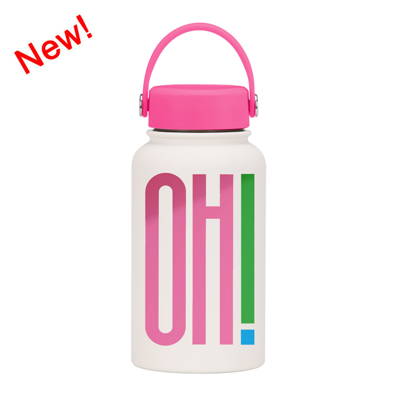 Nueva transfronteriza 650ml taza de vacío de boca ancha portátil de vacío niños estudiante deportes hervidor de agua de impresión al aire libre taza