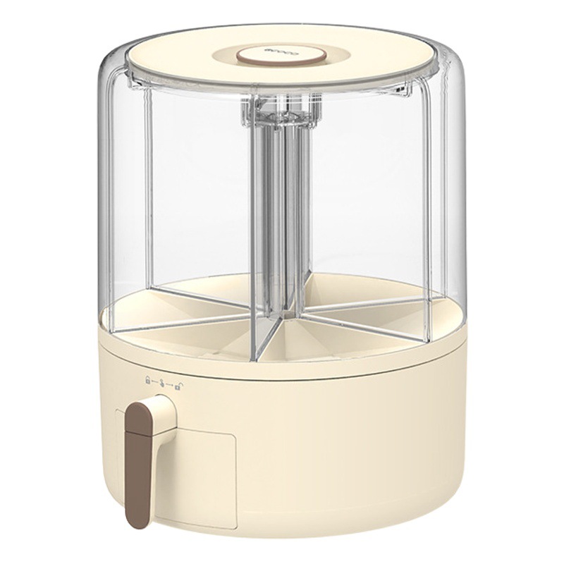 Caja de almacenamiento de granos compartimiento giratorio Cubo de arroz a prueba de insectos a prueba de humedad sellado hogar separado caja de almacenamiento de arroz olla de arroz