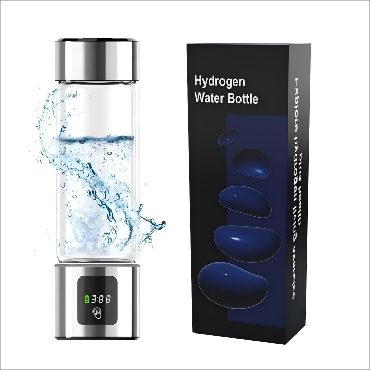 Suministro directo transfronterizo de vaso de agua rica en hidrógeno de alta concentración con tecnología PEM y pantalla LED, vaso de doble propósito para absorber hidrógeno, ligeramente alcalino.
