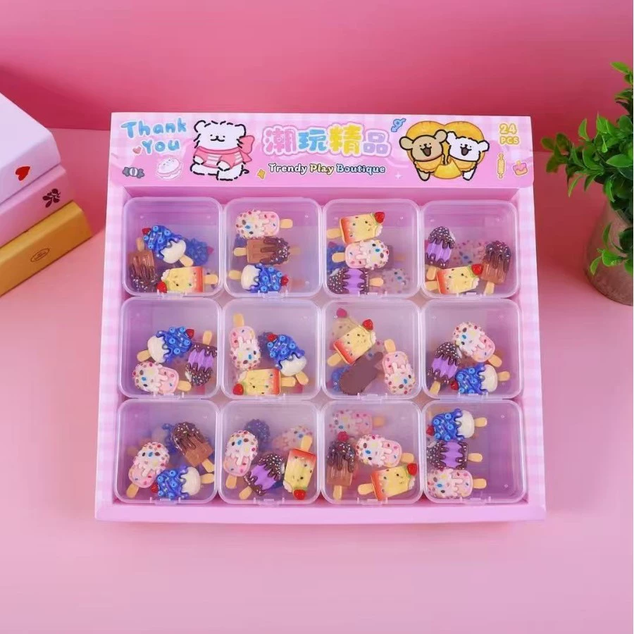 Food play for elementary school students, new collection, ice cream, 24 pieces