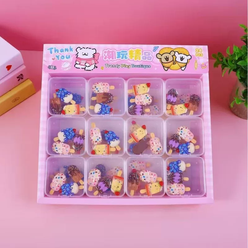 Food play for elementary school students, new collection, ice cream, 24 pieces