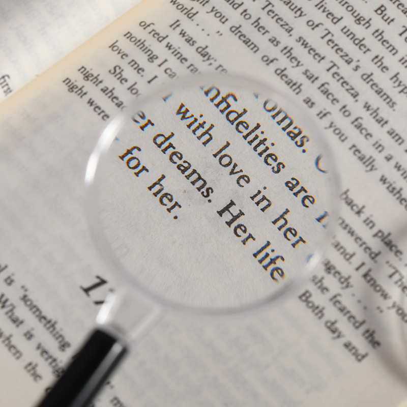 Wholesale suppliers offer 50mm pen hook handles with acrylic transparent phenolic lenses, children's handheld high-definition magnifiers