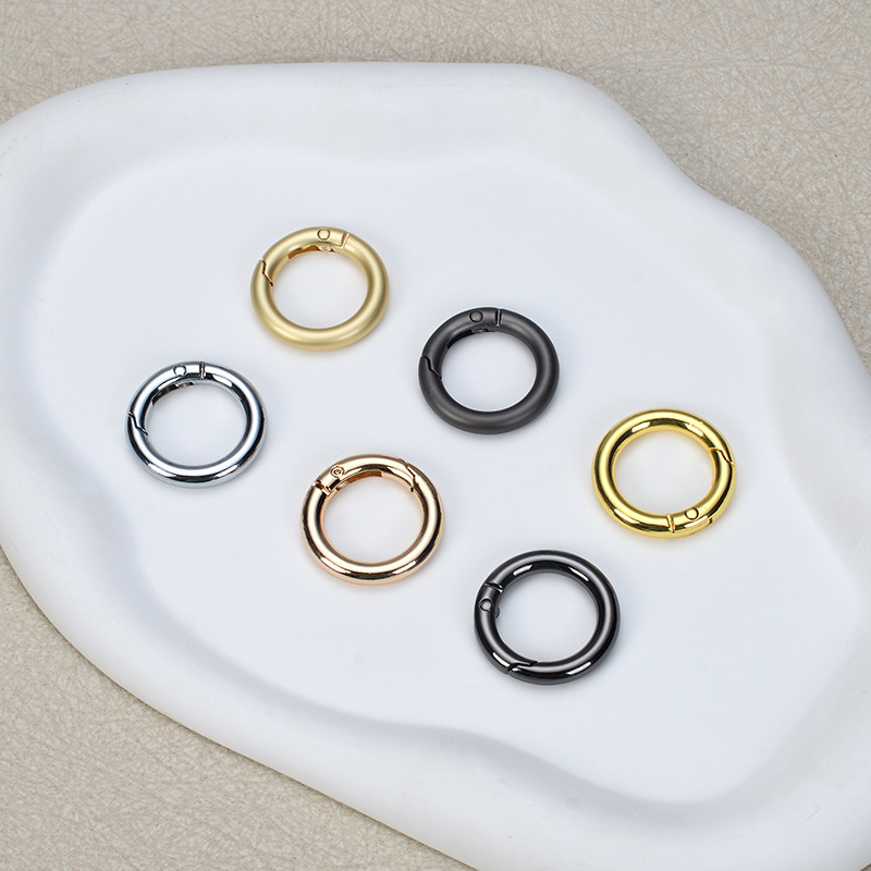 Zinc Alloy 5 Points Golden Spring Ring Personalized Women's Bag Hardware Buckle Mobile Phone Case Decorative Pendant Desk Calendar Key Ring