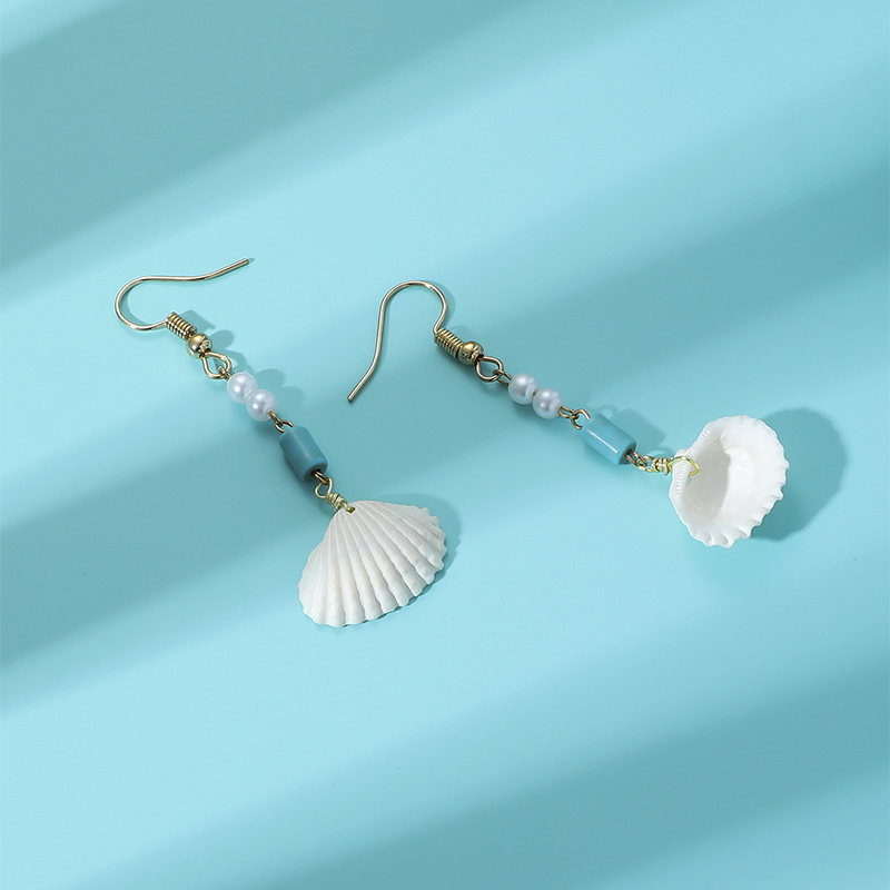 7g Weight Iron Ear Needle Material Drop Earrings Classification 1 Pair Quantity Holiday, Beach Occasion Shell Material Shell Pattern Spring&Summer Season Women's Gender Plating Design Hawaiian, Vacation Style 1 Pair Hawaiian Vacation Shell Plating Shell Drop Earrings 6