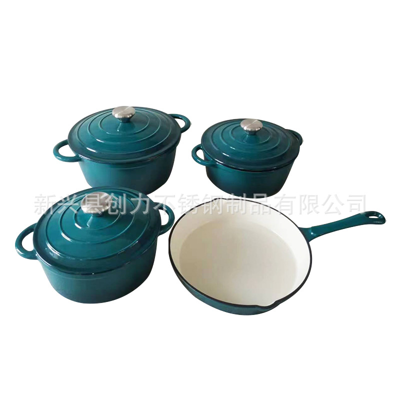 铸铁珐琅锅Manufacturer's enamel pot set无涂层汤锅炖锅妈咪锅 铸铁珐琅锅Manufacturer's enamel pot set无涂层汤锅炖锅妈咪锅