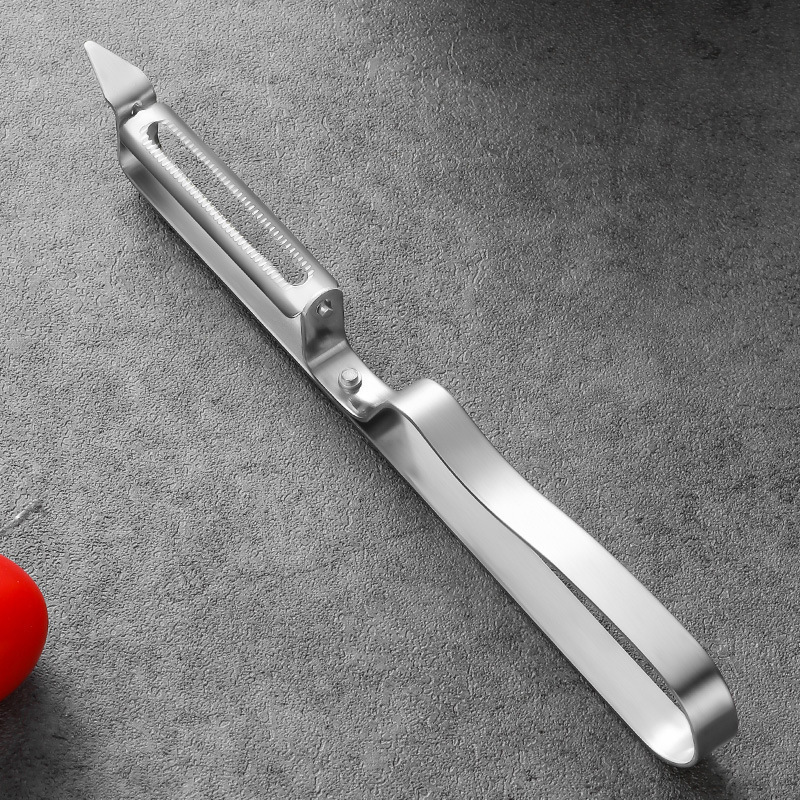 Peeler de acero inoxidable de tres piezas conjunto pelador pelado de frutas raspador cuchillo cortador de alambre hogar melón y cepilladora de frutas