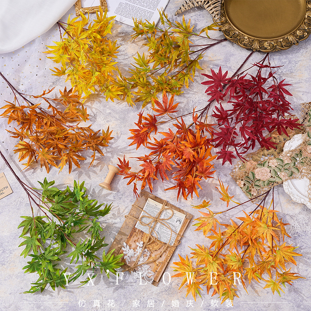 Single branch 4 fork Xiangshan maple leaf simulation flower fake…