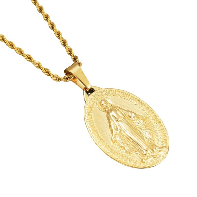 Amazon suministro transfronterizo personalidad moda hip hop titanio acero joyería COLLAR COLGANTE accesorios al por mayor de Europa y América