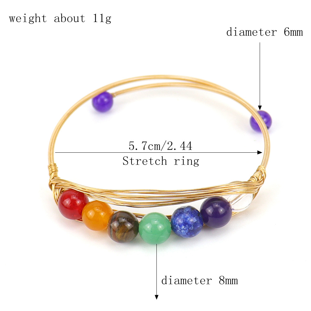 Fashion Geometric Copper Plating Natural Stone Bangle 1 Piece