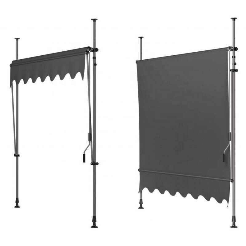 Customizable Vertical Drop Window Roller Blinds Vertical Awning Louver Shades Privacy Sun Shade