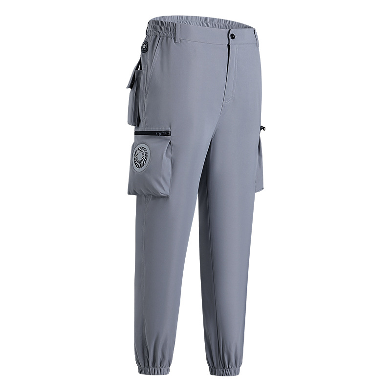 Pantalones con ventilación inteligente para trabajo en alta temperatura, protección contra el calor, pantalones de aire acondicionado, pantalones de trabajo de camuflaje para protección laboral y soldadura para hombres.