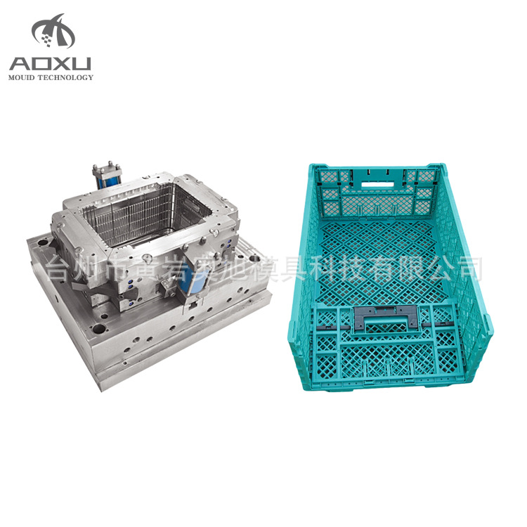 【奥旭模具】制造周转箱塑料模具  水果筐注塑模具