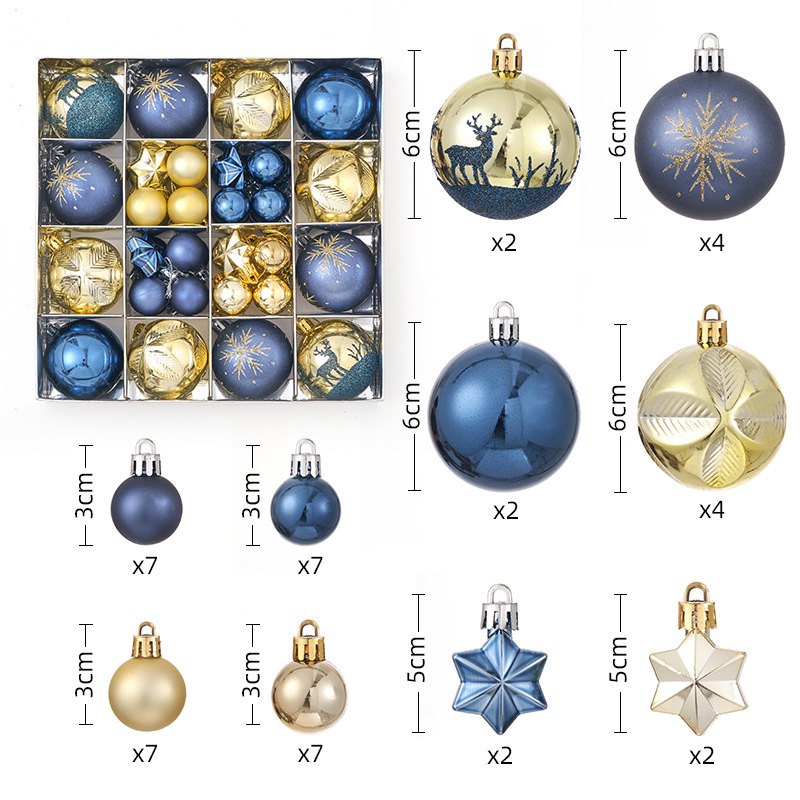 クロスボーダー新しいクリスマスボールクリスマスツリー装飾小さな塗装ボールペンダント 6 センチメートル電気メッキ特殊形状ペンダントボール|undefined