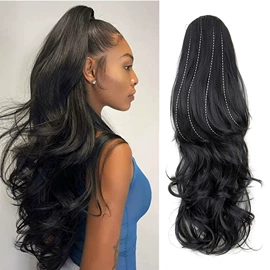 假发马尾;假发片;假发长卷发