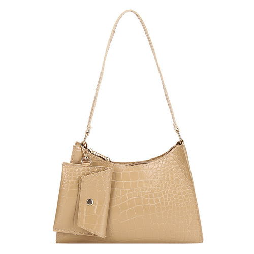  Fashion Women's Bag Stone Pattern Underarm Bag Shoulder Bag Casual Small Bag Simple Ladies Mobile Phone Bag Wholesale