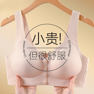 Front Button Bra for Women with Big Breasts, Push-Up, Anti-Sagging, Lactation Period, Pregnant Mother, Large Size Bra