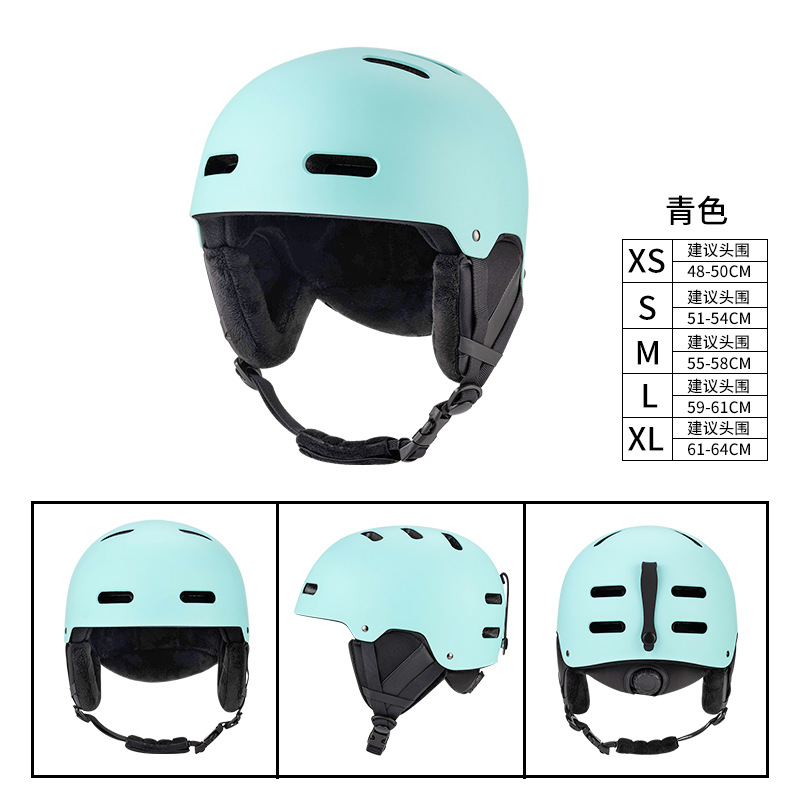 Nuevos niños adultos transfronterizos deportes al aire libre casco de esquí cubierta unisex con gafas con casco de esquí