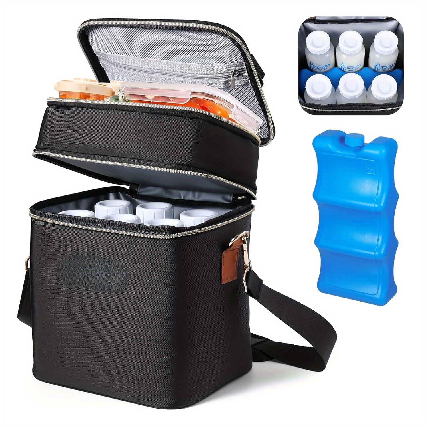 跨境现货奶瓶保温包双层防漏水母乳冷藏袋便携母乳保温冰包