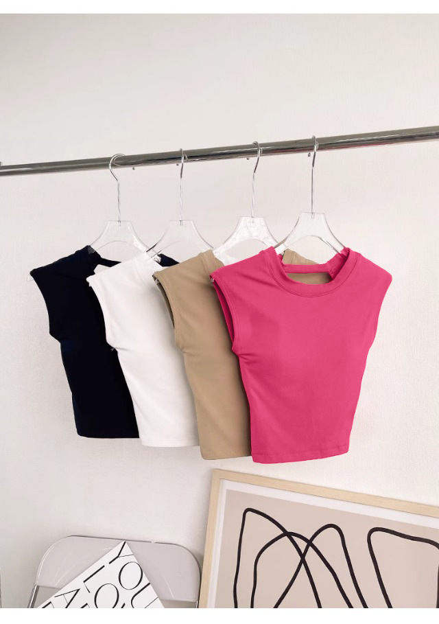 Sexy Backless Yoga Vest Fixed Cup Sports Fitness Clothes Fitness Clothes Women_desvips.com