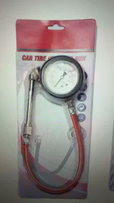 Air pressure gauge/tire pressure gauge Head, Electric Vehicle and Motorcycle - mechanical-watch-inflatable-rod-model-red