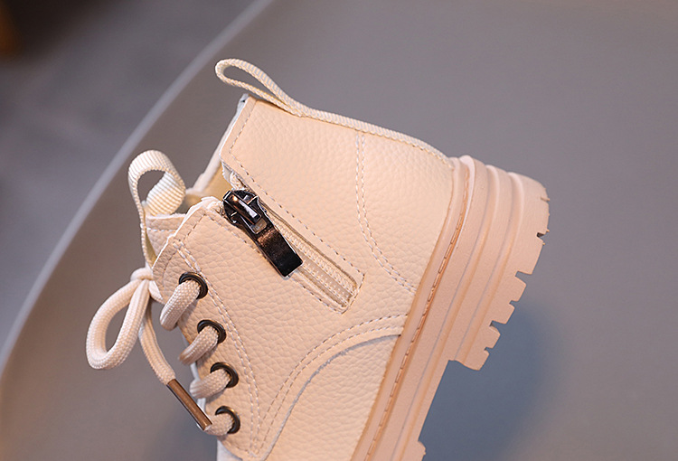 Botas curtas britânicas para meninos e meninas, primavera 2024, sapatos antiderrapantes com sola macia para bebês_voghion.com