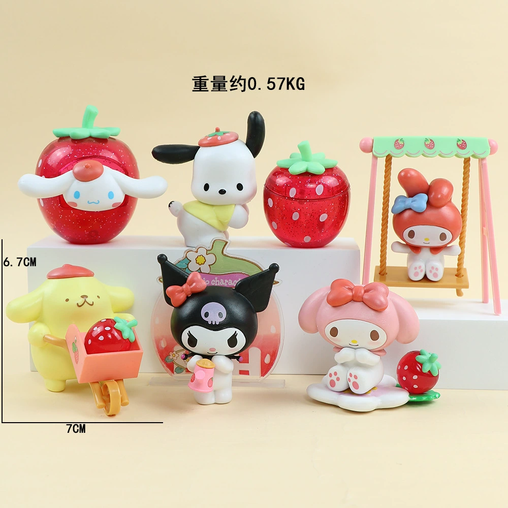 6 милых Strawberry Paradise Melati Curomine Pudding Dog Yugui Dog Paqu Dog