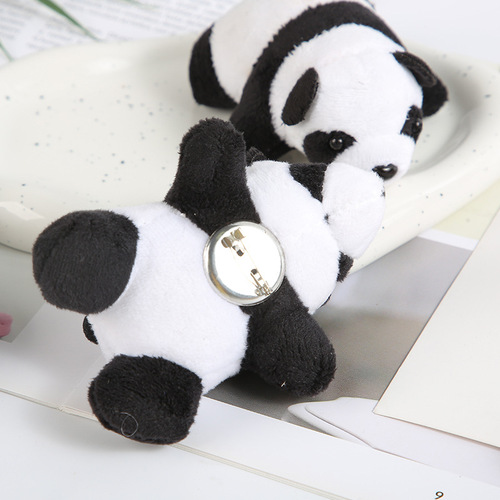 Plush giant panda Pa Pa Pa Bear brooch men's and women's corsage pins cute cartoon clothing accessories jewelry headwear wholesale
