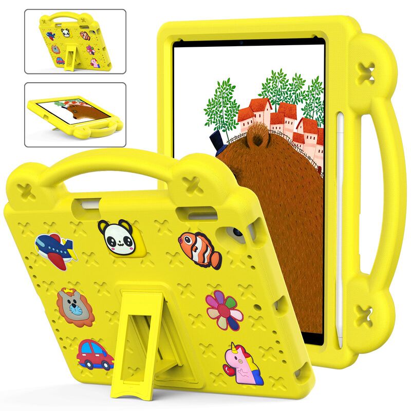 Amazon New suitable for iPad protective cover air2 soft case Eva with bracket cartoon buckle 9.7 inch drop-proof cover