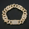 Accessory hip-hop style, bracelet, zirconium, European style, 15mm