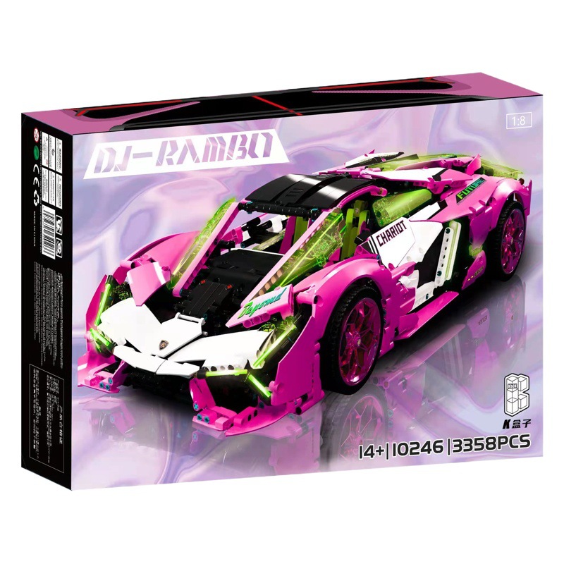 K Box 10246 Cyberpunk 3000 Lambo Big Bull, Juguete de Bloques de Construcción de Alta Dificultad para Adultos Entusiastas