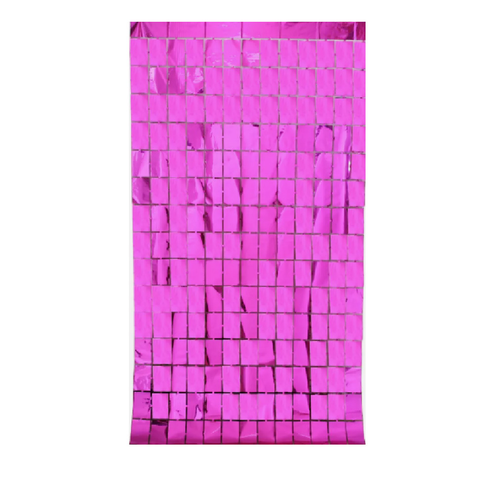 Cuadrado cuadrado cortina de seda de lluvia decoración de la pared de fondo 1 * 2m decoración brillante fábrica al por mayor comercio exterior