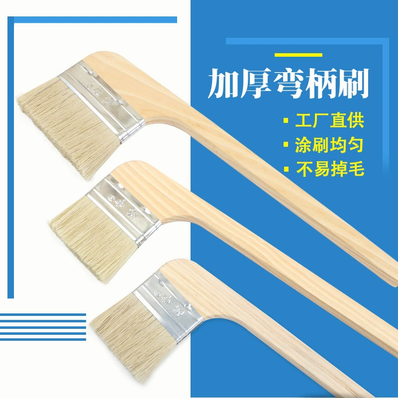 Кисть с длинной ручкой и изогнутой головкой, кисть для покраски, кисть для масляной чистки, кисть для очистки промышленных морских станков, кисть для очистки форм