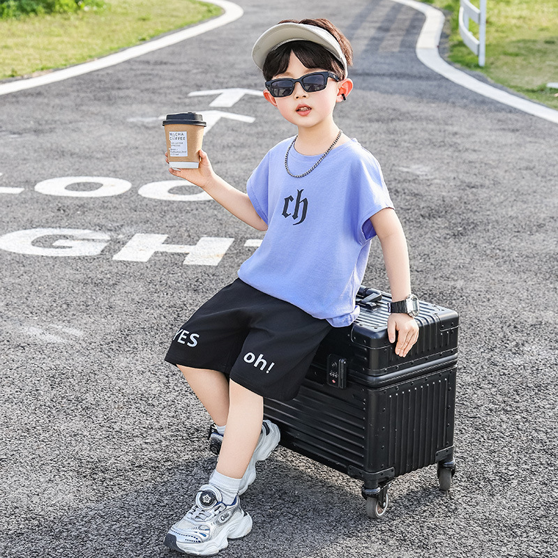 7431 Traje de verano para niños 2025 Nuevo chaleco rojo sin mangas casual para niños Vestido de verano de dos piezas de verano