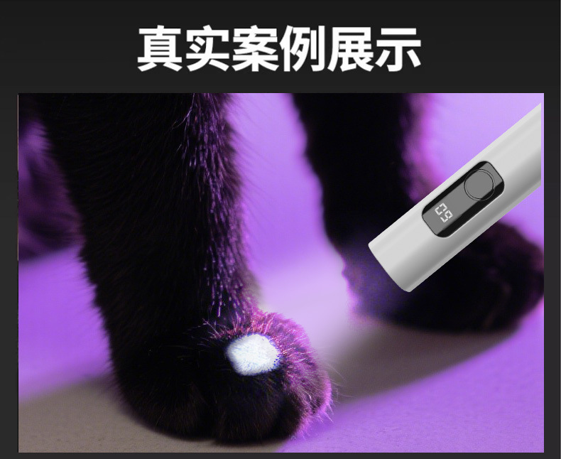 Wood's 365Nm Uv Black Mirror Cat Ringworm Lamp Banknote Detection Fluorescent Identification Uv Curing Manicure Purple Light Detection Lamp