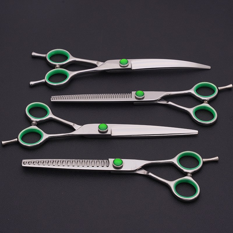 宠物剪刀狗狗修毛剪刀专业打薄牙剪鱼骨剪修毛弯剪泰迪修毛剪套装