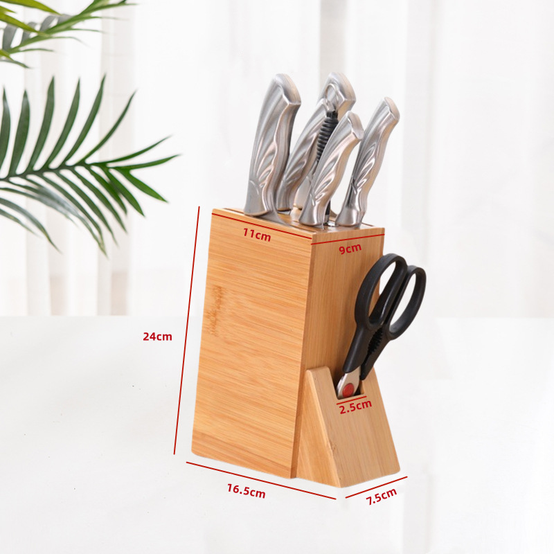 NAN Bamboo cuchillo de mesa de cocina cuchillo de verduras casero palillos jaula cuchillo de almacenamiento rack multifuncional cuchillo de inserción rack