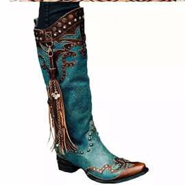 2020年新款时装靴长靴流苏靴女靴民族风大码40-43