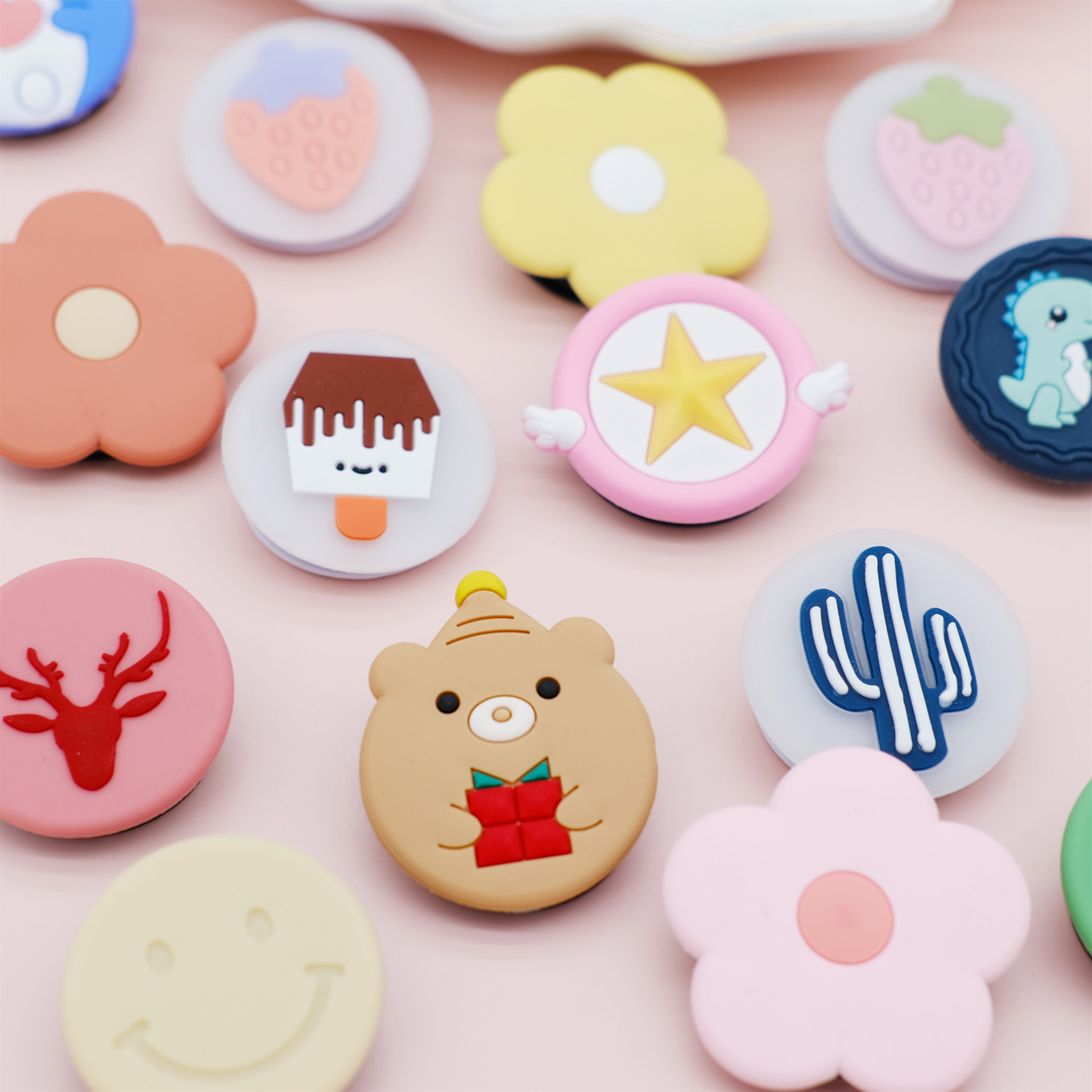 Airbag de dibujos animados soporte de teléfono móvil retráctil creativo personalizado escritorio plegable adhesivo perezoso soporte pequeño multifuncional