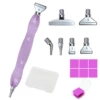 (Purple)+threaded silver 6 heads+clay