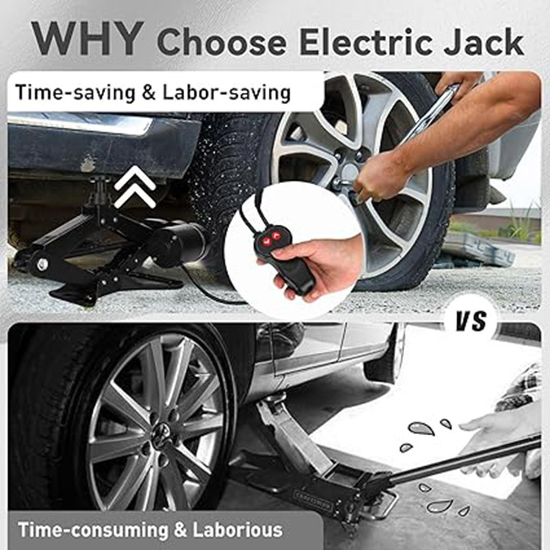 2t Electric Scissor Jack 0kg Wrench Set for Car 12V Fully Automatic Car Kit Cross-Border Export 12cm